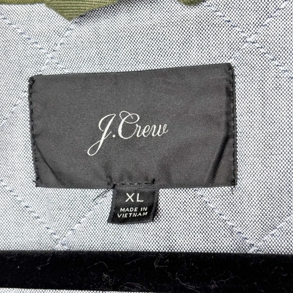 J. Crew Quilted Utility Jacket in Olive Green